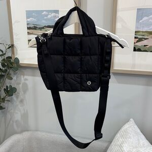 lululemon athletica Black Quilted Tote Bag